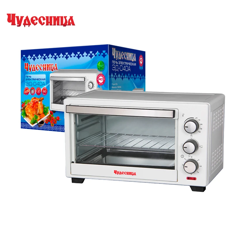 Мини печь Чудесница ЭД 040А (Мощность 1600 Вт объем 40 л таймер на 60 минут 4