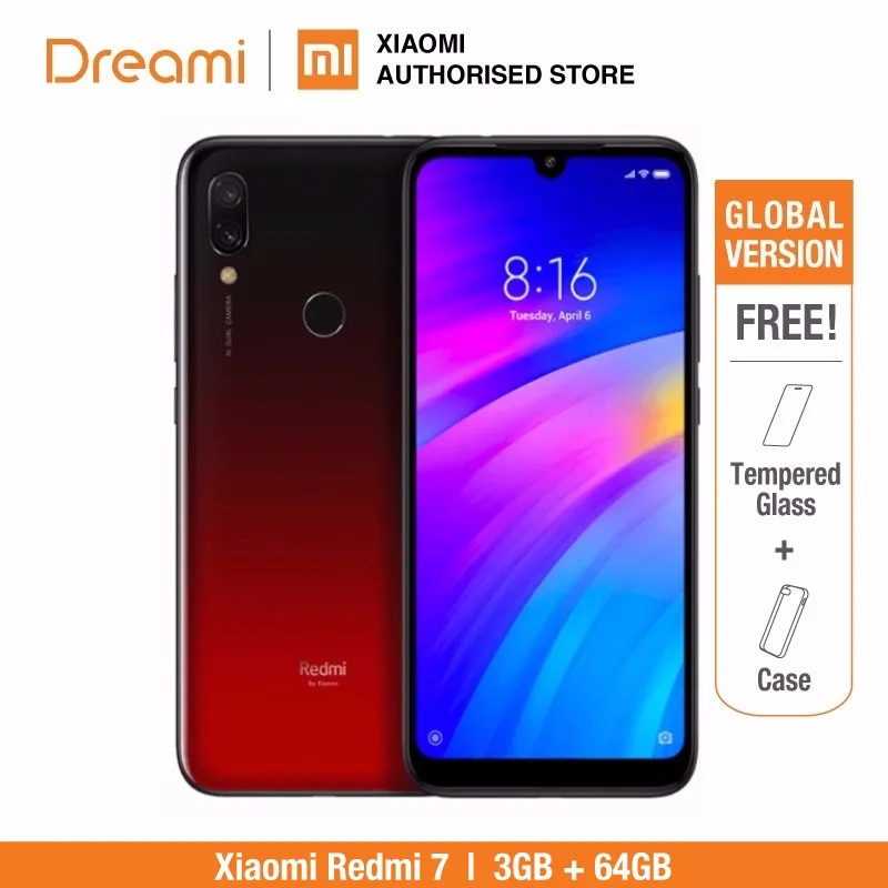 Глобальная версия Xiaomi Redmi 7 64GB rom 3GB ram (абсолютно новая и герметичная коробка)