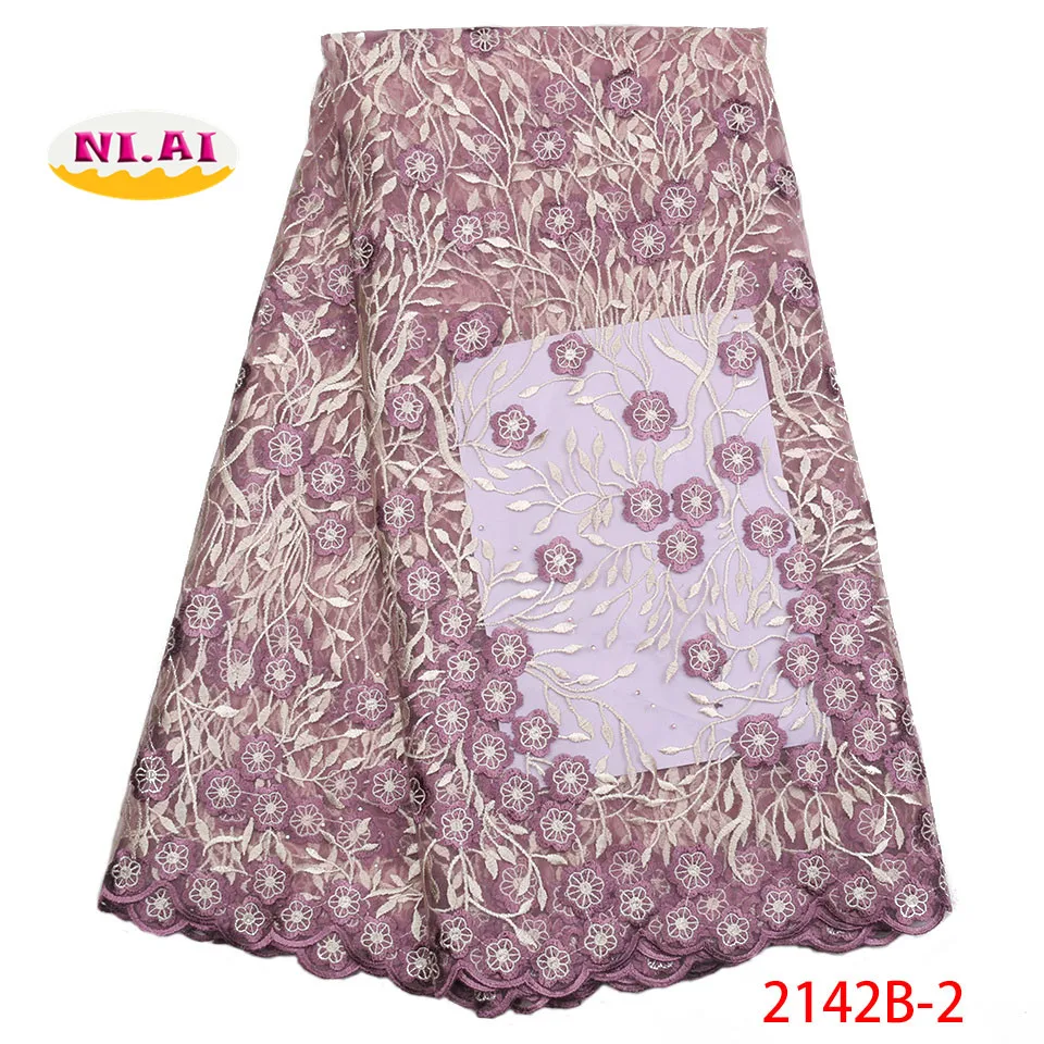 african latest net lace fabrics high quality 2018 hot sale fashion nigerian with stones tulle fabric NA2142B-1 | Дом и сад