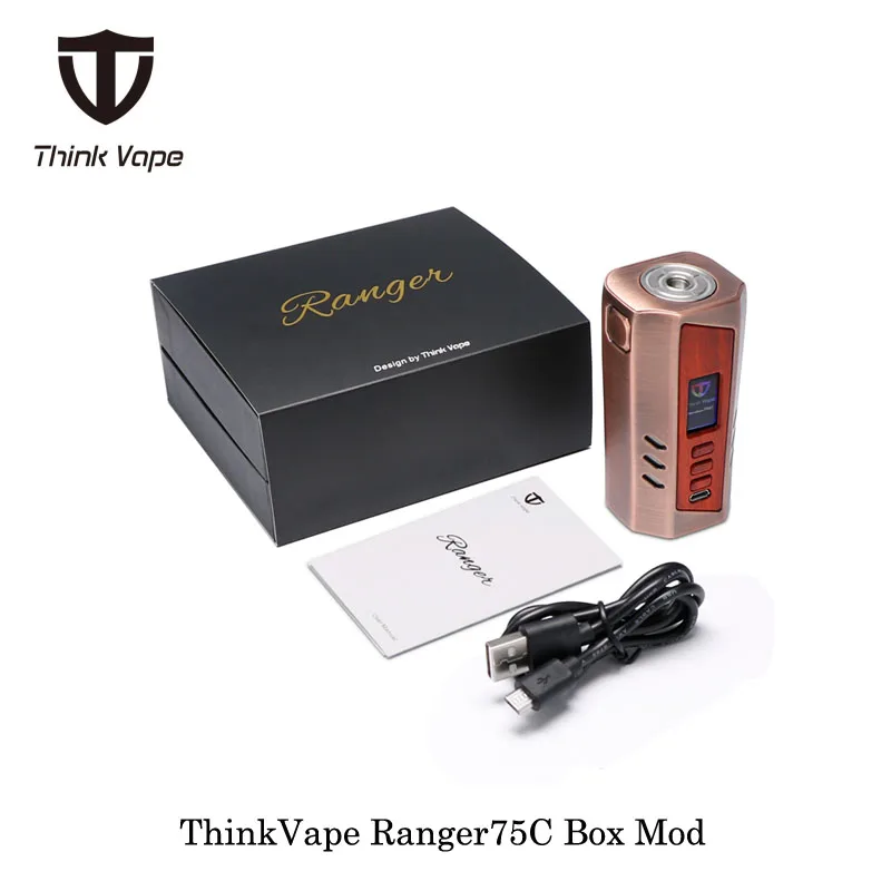Электронная сигарета ThinkVape Ranger75C 75 Вт поле Mod думаю Vape создано Двойной 18650 Батарея