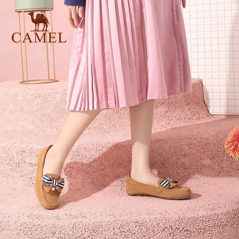 CAMEL/новые весенние женские тонкие туфли на плоской подошве Женские повседневные