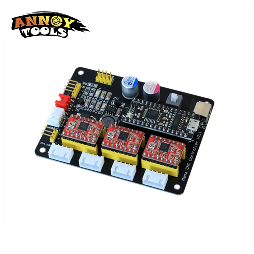 ANNOYTOOLS Mana 3 Оси шагового двигателя привода плата управления для ЧПУ Arduino GRBL/Benbox