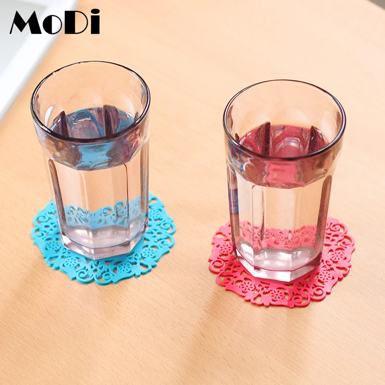 Приемный лоток кружева цветок полые Doilies силиконовый подстаканник кофе стол