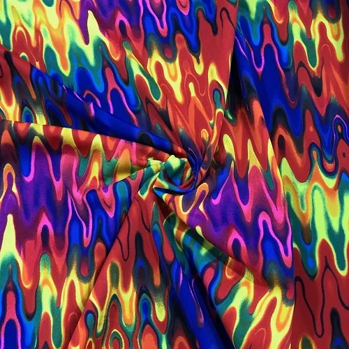 Color 18 Печатный бифлекс, 175 gsm, ширина 150 см, непрерывный крой, растягивается в 4 направлениях, спандекс, лайкра ткань для купальников, танцевальные костюмы - Цвет: Color 18