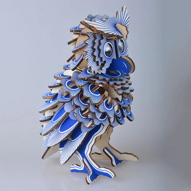 3D деревянные модели в масштабе n стереоскопические животных набор игрушек для