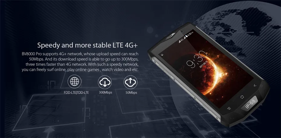 Смартфон Blackview BV8000 Pro, 4G, Android 7,0, четыре ядра, 6 ГБ+ 64 ГБ, отпечаток пальца, 5 дюймов, FHD, IP68, водонепроницаемый мобильный телефон, 16,0 Мп, NFC