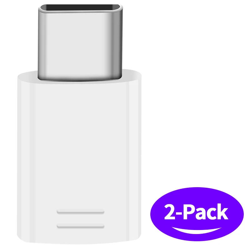 Two white adapters Samsung S9 S8 plus Micro USB к usb type C адаптер конвертер Note8 C5 C7 C9 pro S8 активный Note 9 8 FE ноутбук 10 - Цвет: Two white adapters