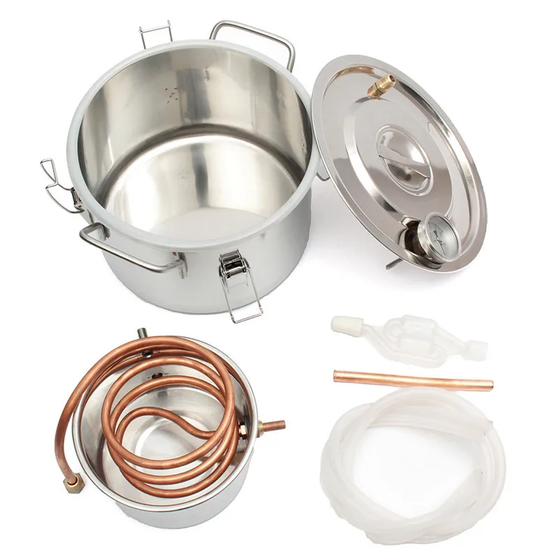 DIY 2GAL/8L медный самогон этанол спиртовой виски воды дистиллятор охладитель