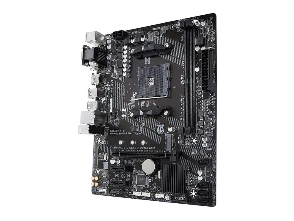 Gigabyte GA-A320M-S2H Оригинальный Новый системная плата AMD разъем LGA 1151 DDR4 USB3.0 SATA3.0 VGA + DVI HDMI