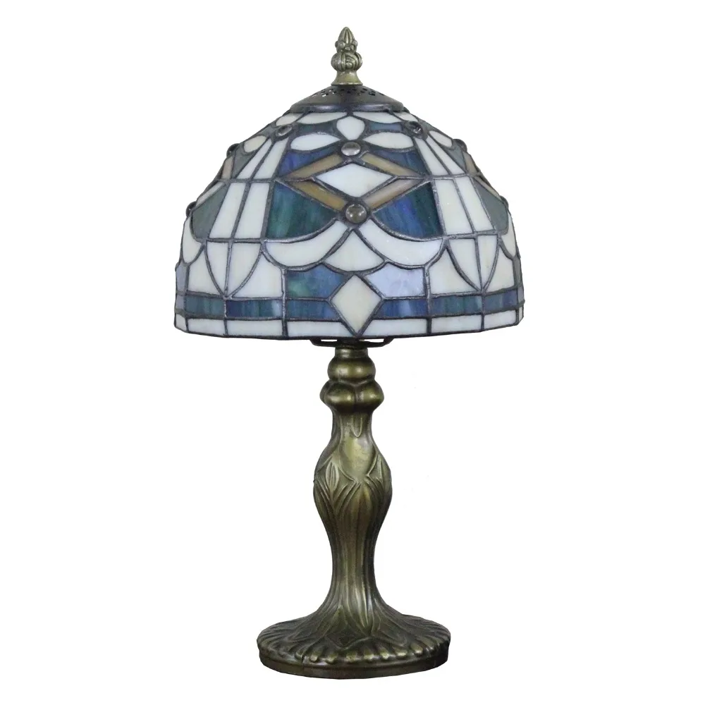 Настольная лампа из витражного стекла прикроватный светильник для стола