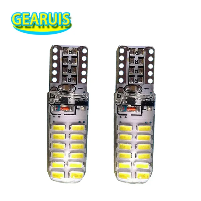 100 шт. T10 силиконовая стробоскопическая вспышка Shine 24smd 3014 Светодиодный 194 168 W5W