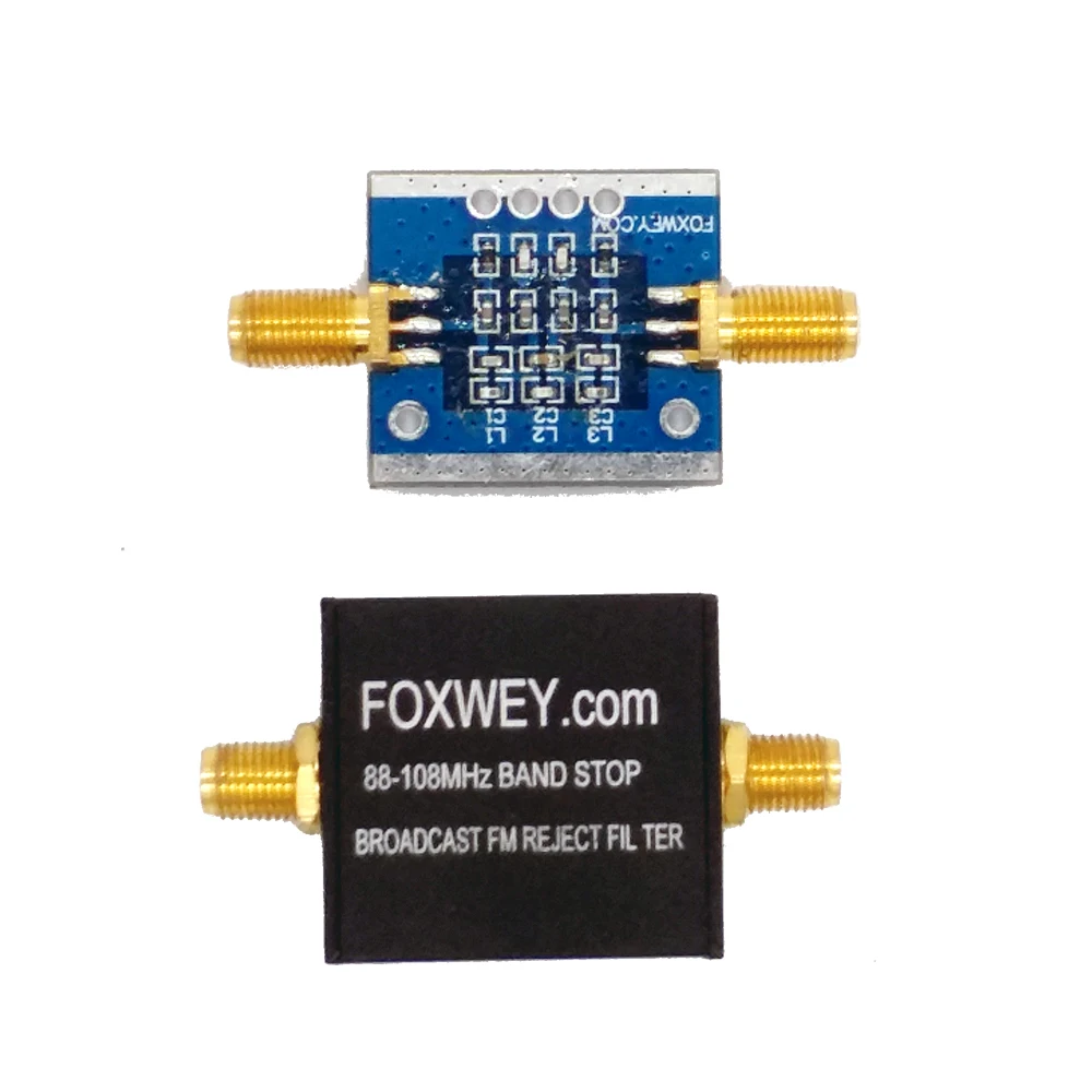 RF filter Broadcast FM Band Stop Filter |88- 108 MHz FM Trap| FM band reject filter for SDR RX lowers noise AM, CW, FM, SSB