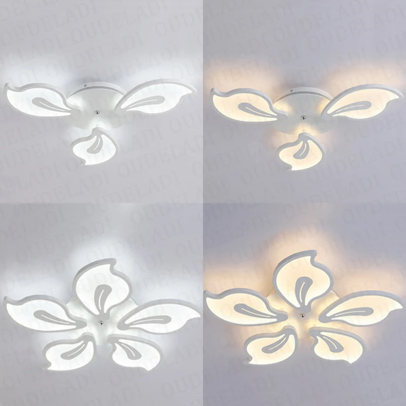 Modern White Acrylic LED Ceiling Lights AC85-260V Simple Personality Living Room Bedroom Restaurant Lighting fixture | Лампы и