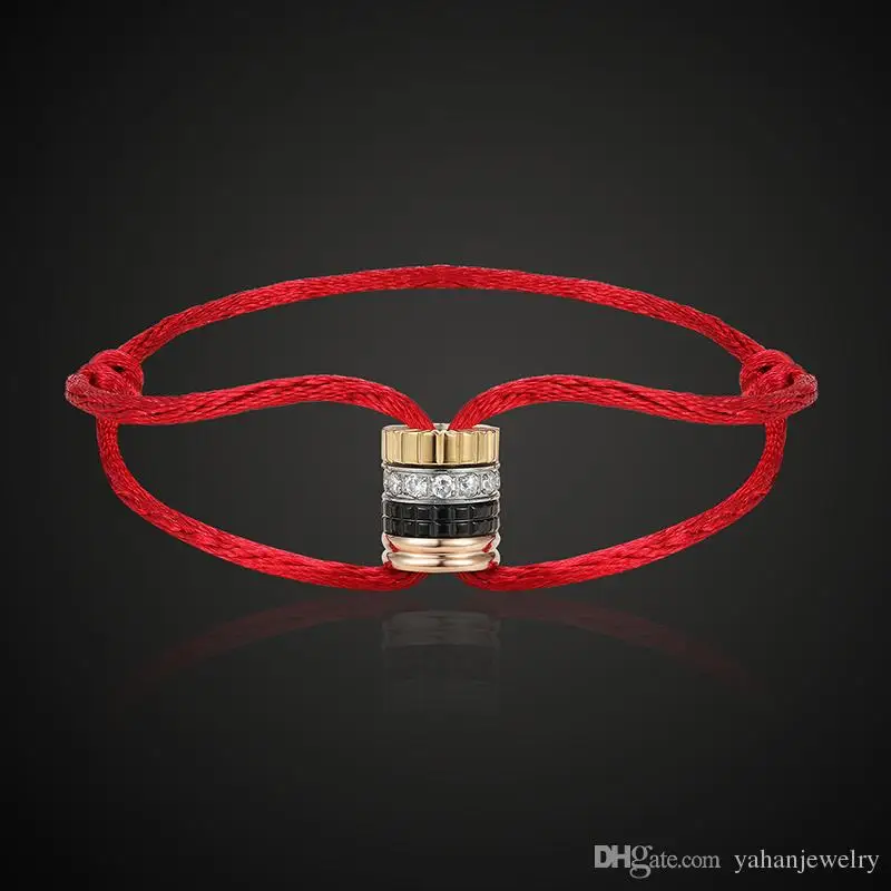 

Роскошные бусы LanRuiSha из нержавеющей стали, разные модели браслетов ручной работы, четыре цвета, циркониевый круглый браслет, Модный j