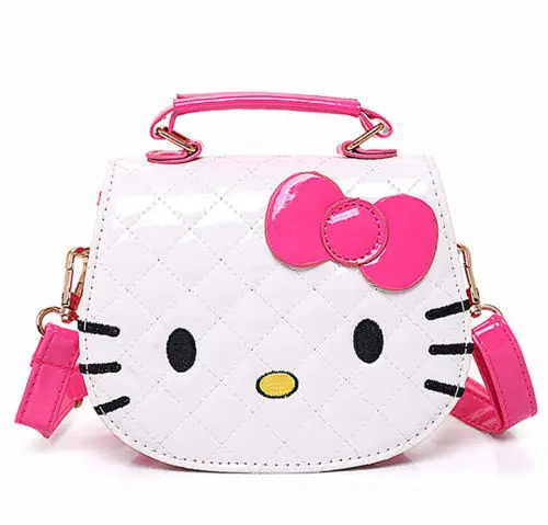 White Новые женские сумки Hello kitty, сумка-мессенджер, сумка на плечо, сумочка, кошелек - Цвет: White