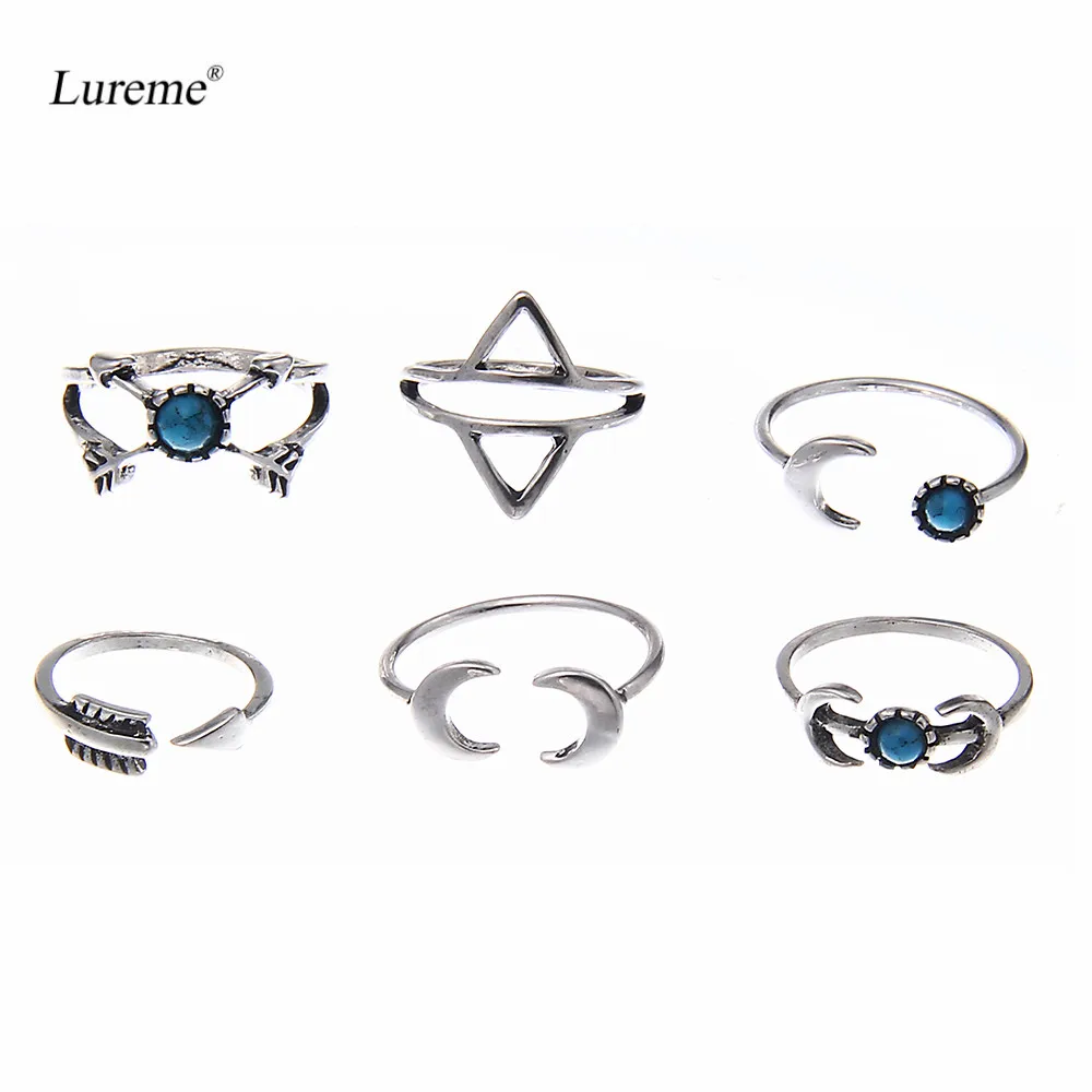 Женское кольцо-миди Lureme Винтажное кольцо с серебряной стрелой и зеленым камнем