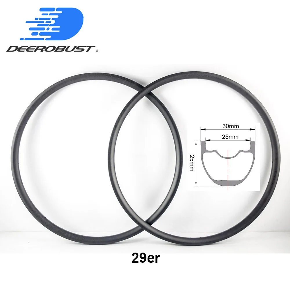 380g 29er карбоновый горный велосипед 25 мм x 30 XC 29 дюймов искусственный без крюка обод