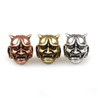 evil goblin head beads lanyard charm suitable for 550 paracord bracelet charms hand chain necklace