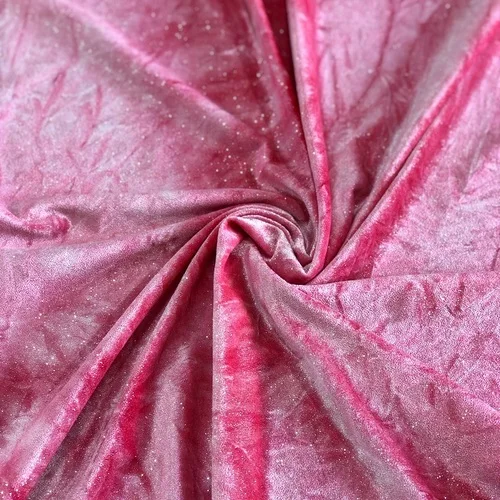 Pink Бархат стрейч с блестящим покрытием, непрерывный крой, 2 способа растягивания, велюровая ткань стрейч, швейная одежда, мода DIY - Цвет: Pink