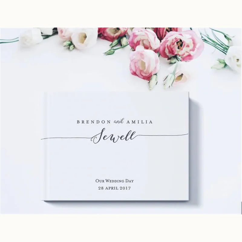 Книга с памятью для свадебной живописи белая тема украшения свадьбы свадебная