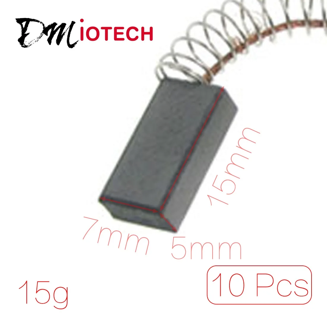 Ex10 5mmX7mmX15mm Dmiotech 10 шт. электродрель мотор угольные щетки запасные части 10 мм 11 мм 12 мм 14 мм 17 мм 6 мм 7,5 мм 7 мм 8 мм - Цвет: Ex10 5mmX7mmX15mm