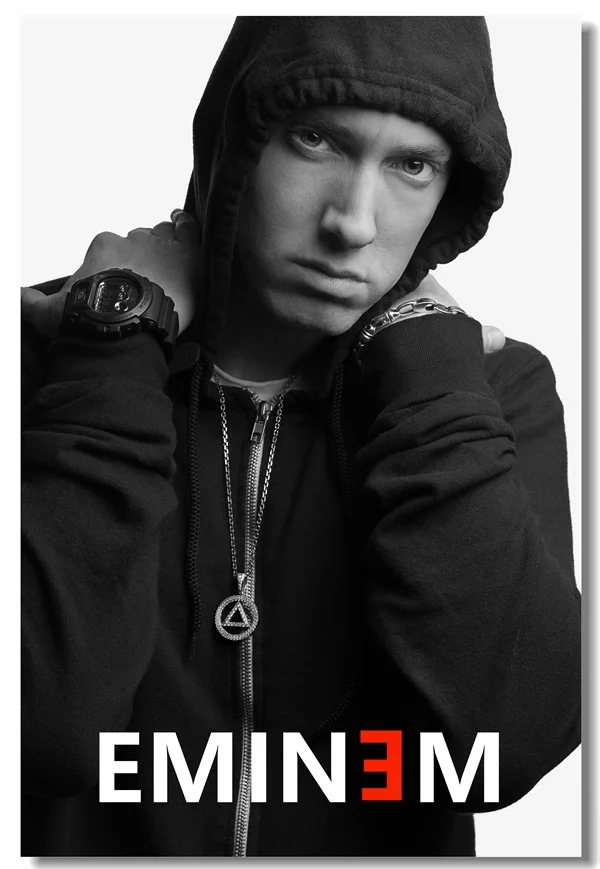 На заказ холст Настенный декор плакат Eminem настенная наклейка рэп хип-хоп обои