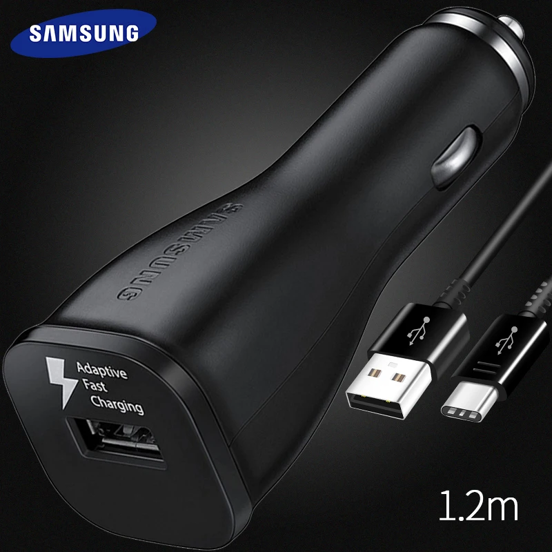 Автомобильное зарядное устройство Samsung S9 S8 plus оригинальный адаптер с 2 USB портами 9