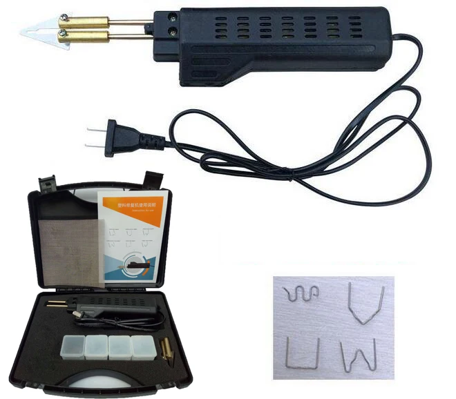 

Car Bumper Repair Machine Plastic Welding Machines Welding Repair Tool Hot Staplers Soldering Iron+200pc Staples with EU Plug