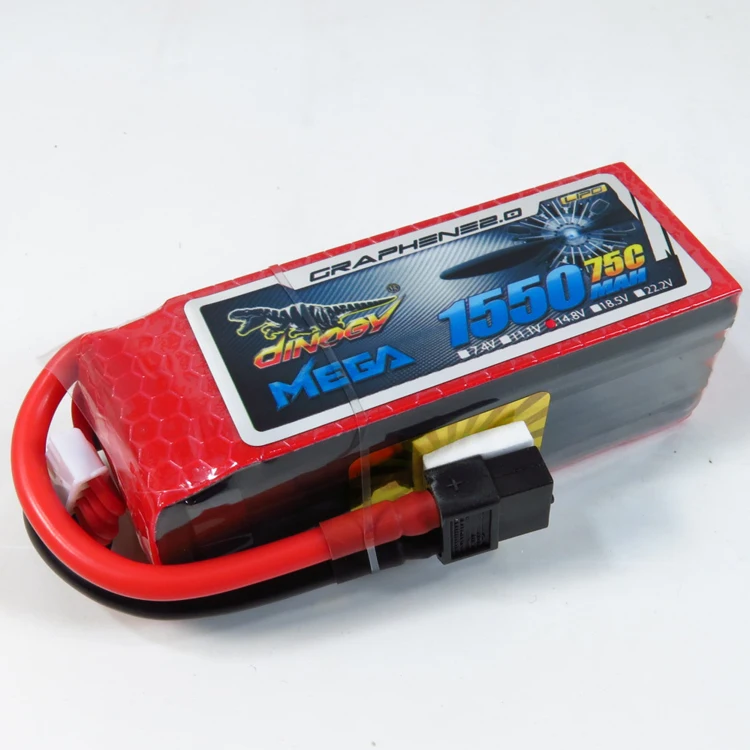 Гигантская мощность DINOGY MEGA графилен 2 0 LC 4S1550MG 14 8 V 4S 1550 мАч 75C литий полимерная