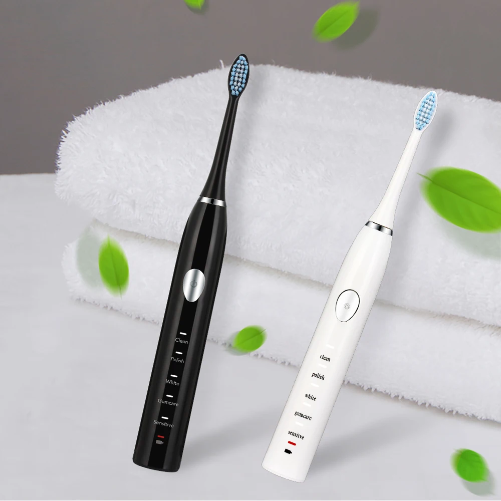Зубная щетка электрическая ультразвуковая с зарядкой от USB 4