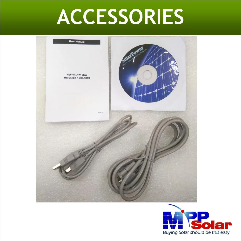 (HV) 2400W 24VDC 110VAC Гибридный солнечный инвертор 80a MPPT Солнечное зарядное устройство +