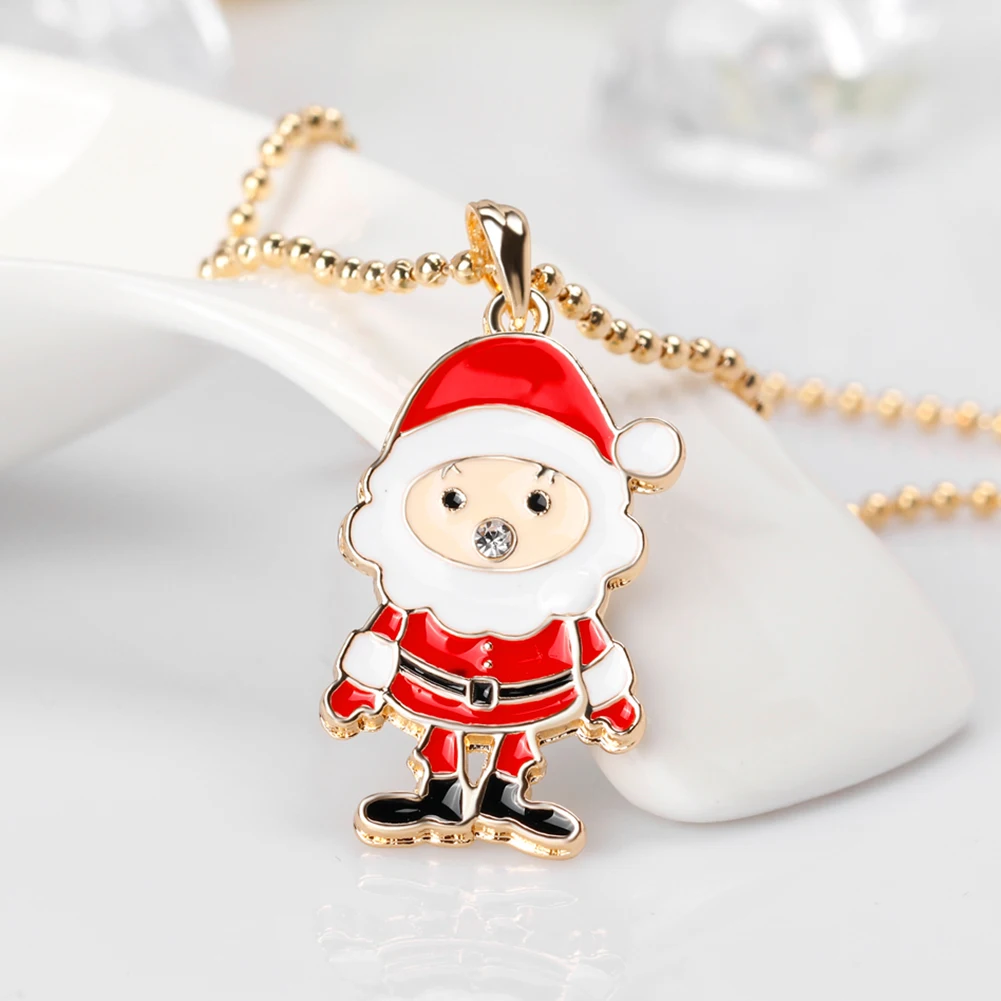Мужская мода Рождество Стиль Санта Клаус Шарм Подвеска Декор Цепочки и ожерелья