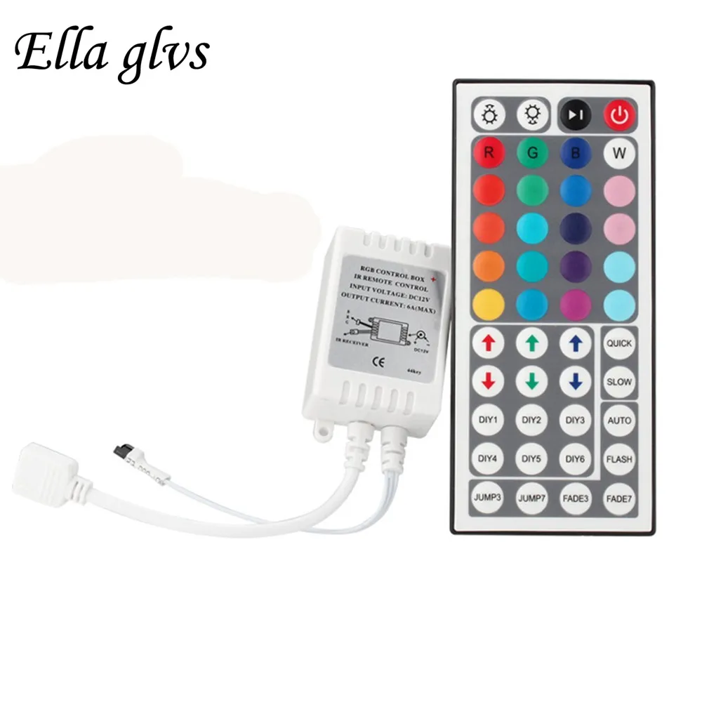 50pcs Led Controller 44 Keys LED IR Remote Dimmer DC12V 6A For RGB 3528 5050 Strip (Include battery) | Лампы и освещение