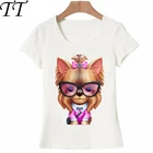 Футболка хипстерская, крутая модная футболка с изображением Йорка, летняя женская футболка, новый дизайн 2021, топы, футболка с изображением собаки, женская футболка, повседневные футболки