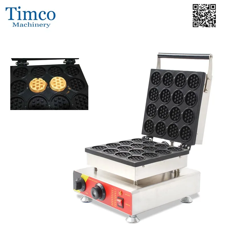 spesifikasi Mini Pembuat Pancake Listrik Komersial Freeshipping16PCS Bentuk Bulat Kecil Waffle Kue Membuat Mesin
