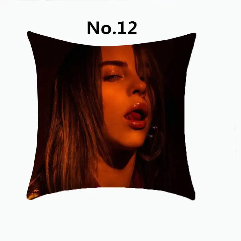 Наволочка для подушки из полиэстера с принтом Billie Eilish декоративные дома