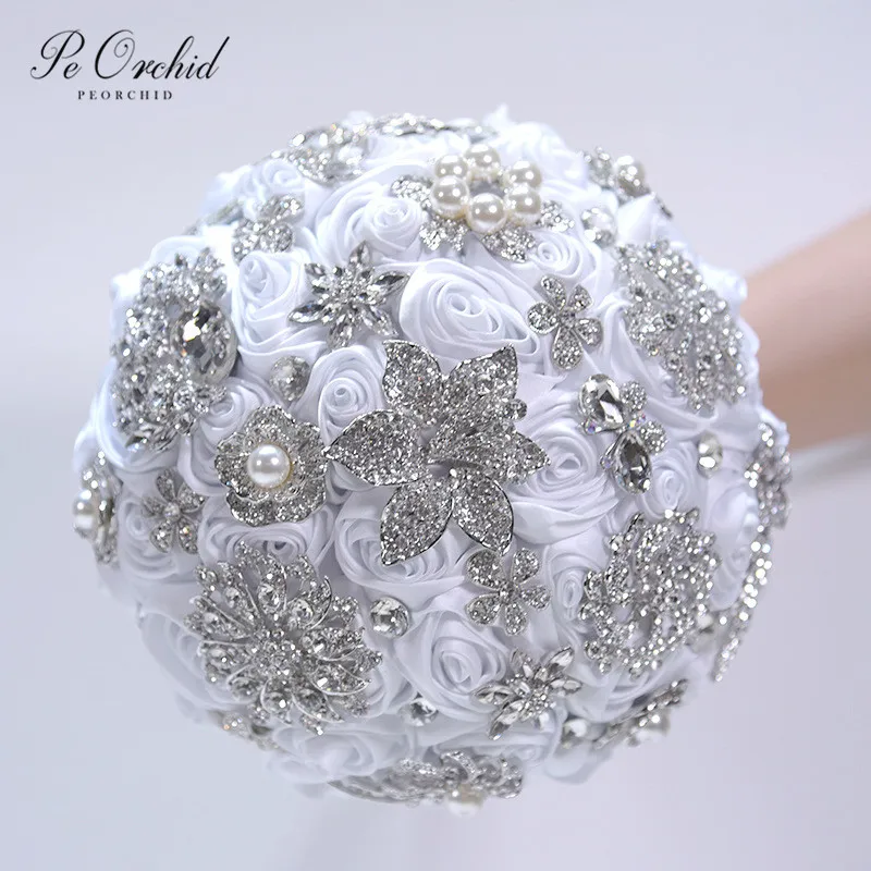 Свадебные букеты PEORCHID 2019 бордовые бабочки Изумрудный зеленый/королевский синий