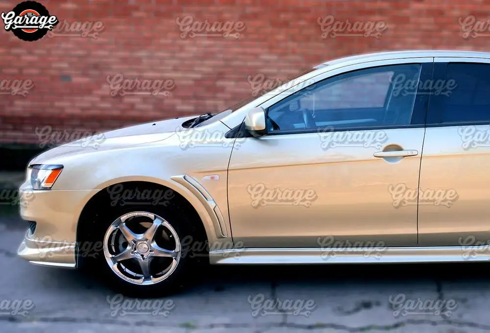 Накладки на передние кранцы для Mitsubishi Lancer 10 2007 2015 АБС пластиковые накладки