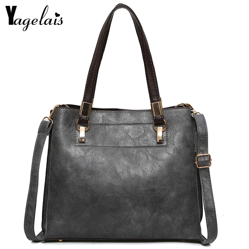 Модные кожаные одноцветное Цвет Tote Для женщин hasp и молния Сумки Crossbody на плечо