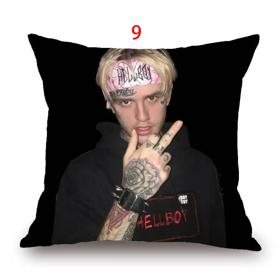 45x45 Lil Peep Home Декоративная льняная наволочка для подушки поп-певица Lil Peep Print Throw Pillow чехол Минималистичная подушка