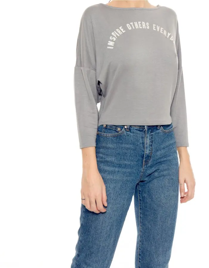 Шана Sudadera Manga Murcielago Perla Gris. 73665-802 SS18 |