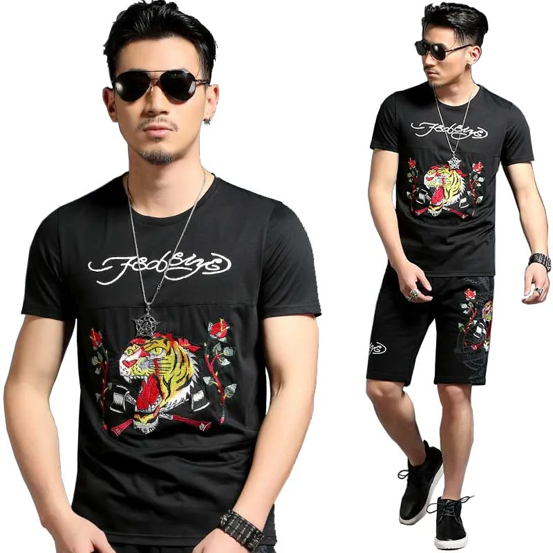 Летний комплект из 2 предметов короткий набор футболок мужские короткие