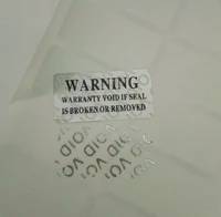 500pcs hologram void if removed security tamper evident warranty stickers