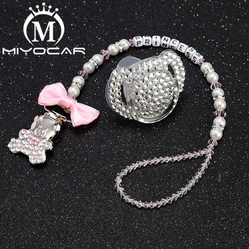 MIYOCAR Пользовательские bling bear пустышка Клип Персонализированные пустышки