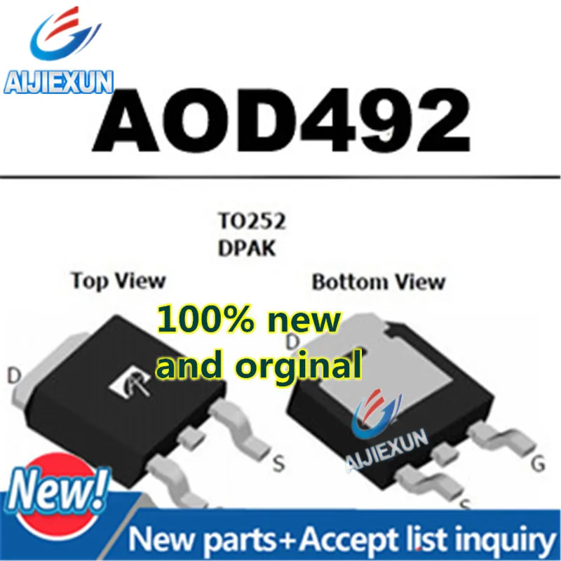 20 шт. 100% новый и оригинальный AOD492 D492 n-канальный улучшенный режим полевой эффект