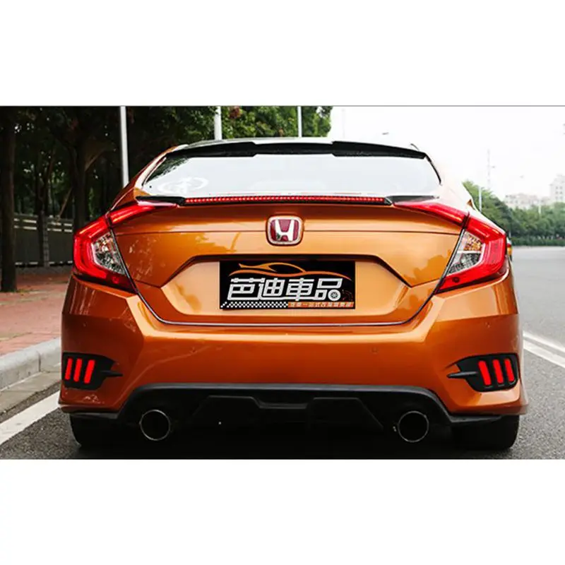 Задний спойлер для крыльев Honda Civic 2016 2017 2018 оформление багажника краска ABS 3m паста |