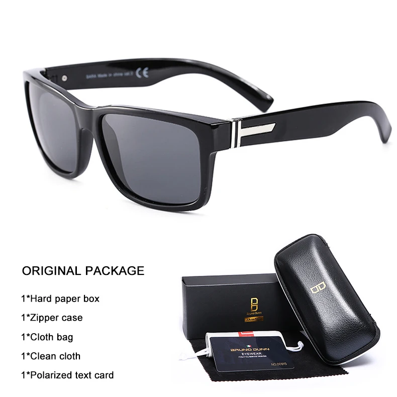 Bruno Dunn Brand Designer Polarized Sunglasses Men Sun Glases women oculos de sol masculino Lunette soleil femme sunglases - Lenses Color: as picture