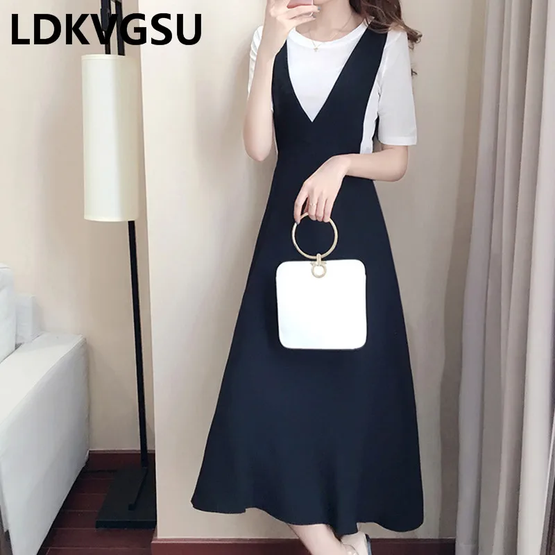 2018 летнее офисное женское платье 5XL комплект из 2 предметов белое элегантное