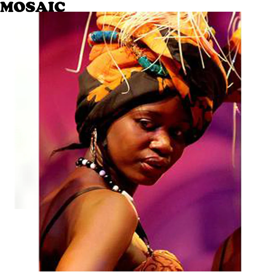 

5d алмазная вышивка «сделай сам», натуральные африканские женщины, полноразмерная алмазная живопись, вышивка крестиком, картины, украшение ...