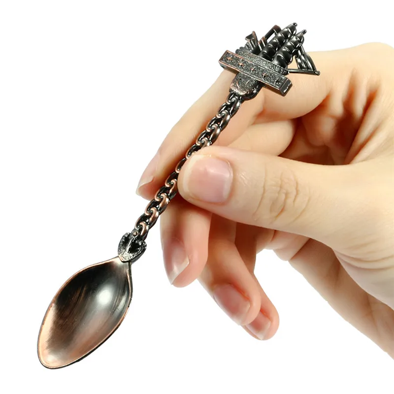 5 шт./компл. Королевский стиль кофейная ложка для молока десерт, Мороженое ложка для сахара мини бронзовая винтажная ложка посуда